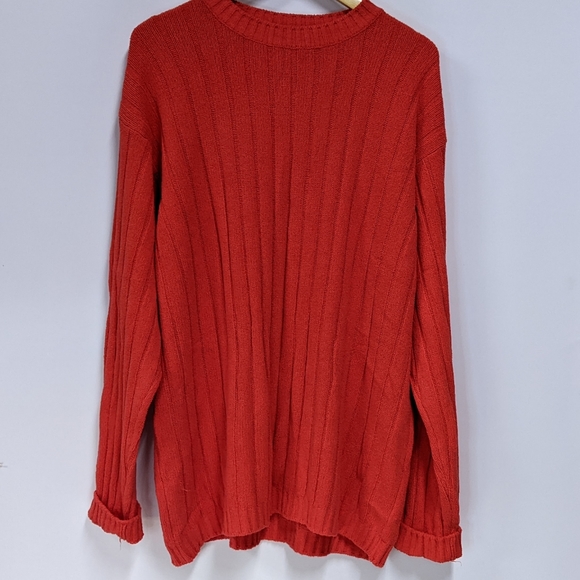 United Colours of Benetton Vintage Red Knit Sweater, Size XL - Picture 5 of 11